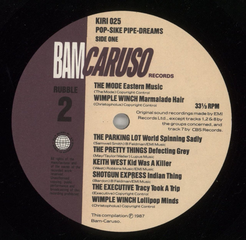 Various-Prog & Psych Rubble Volume Two - Pop-Sike Pipe Dreams UK vinyl LP album (LP record) LSDLPRU341668