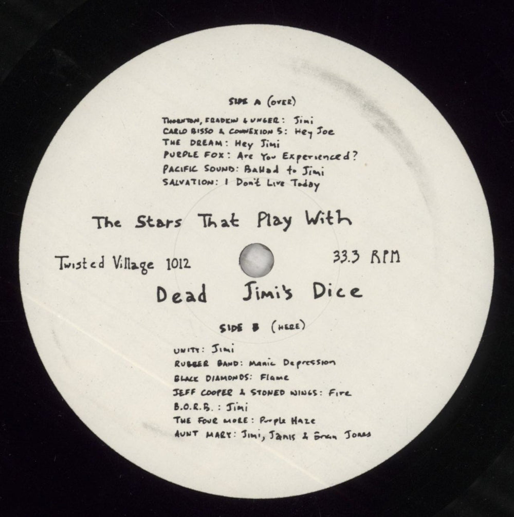Various-Prog & Psych The Stars That Play With Dead Jimi's Dice US vinyl LP album (LP record) LSDLPTH853774