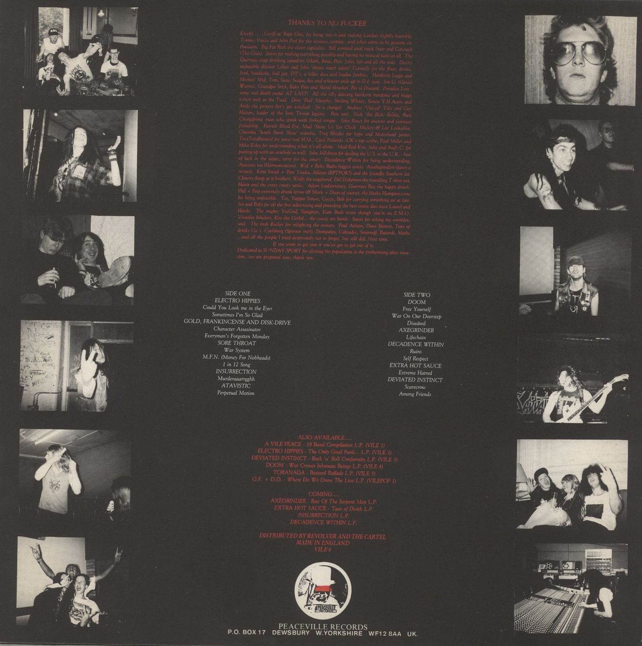 Various-Punk & New Wave Hiatus (The Peaceville Sampler.) UK Vinyl