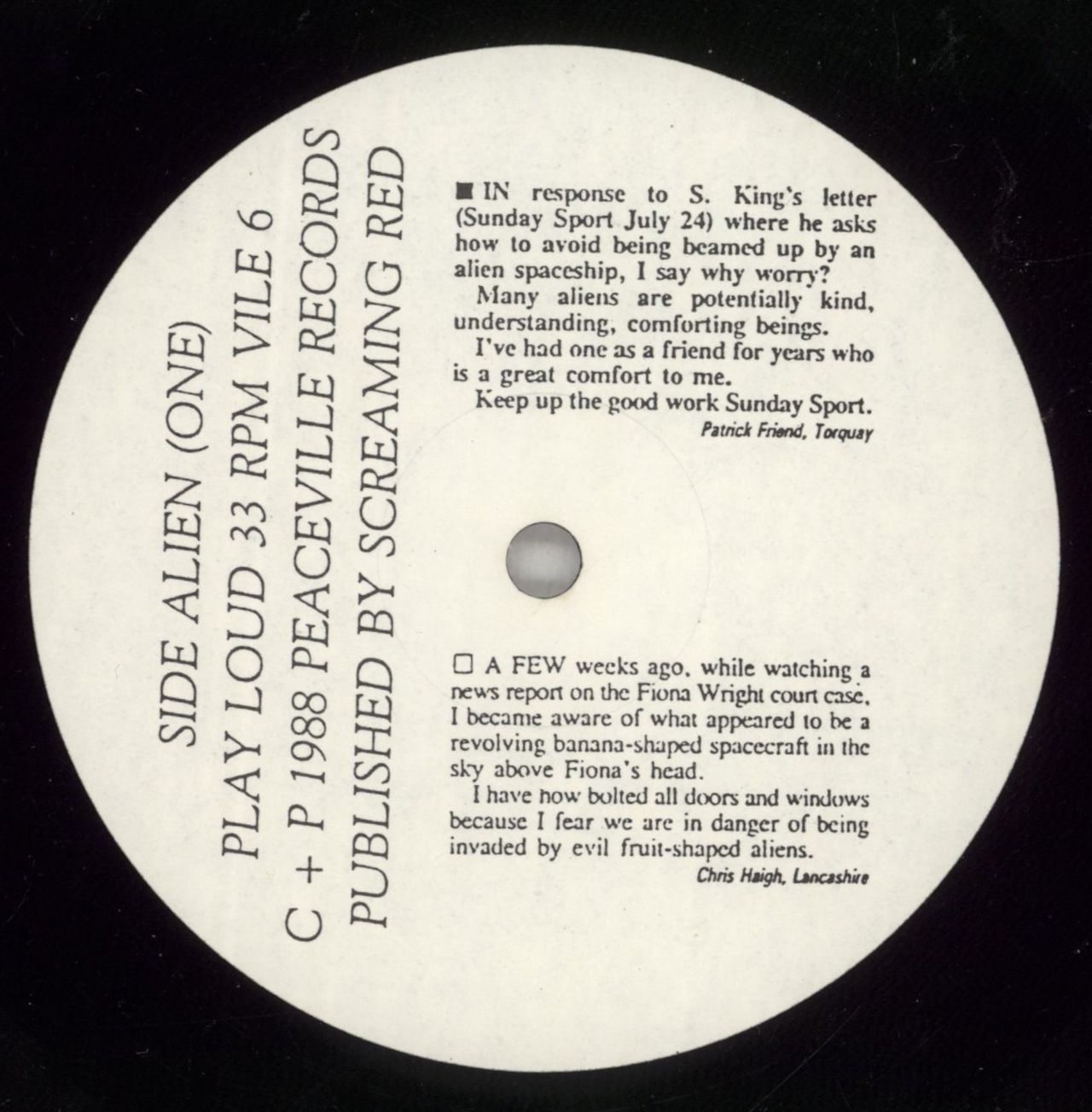 Various-Punk & New Wave Hiatus (The Peaceville Sampler.) UK