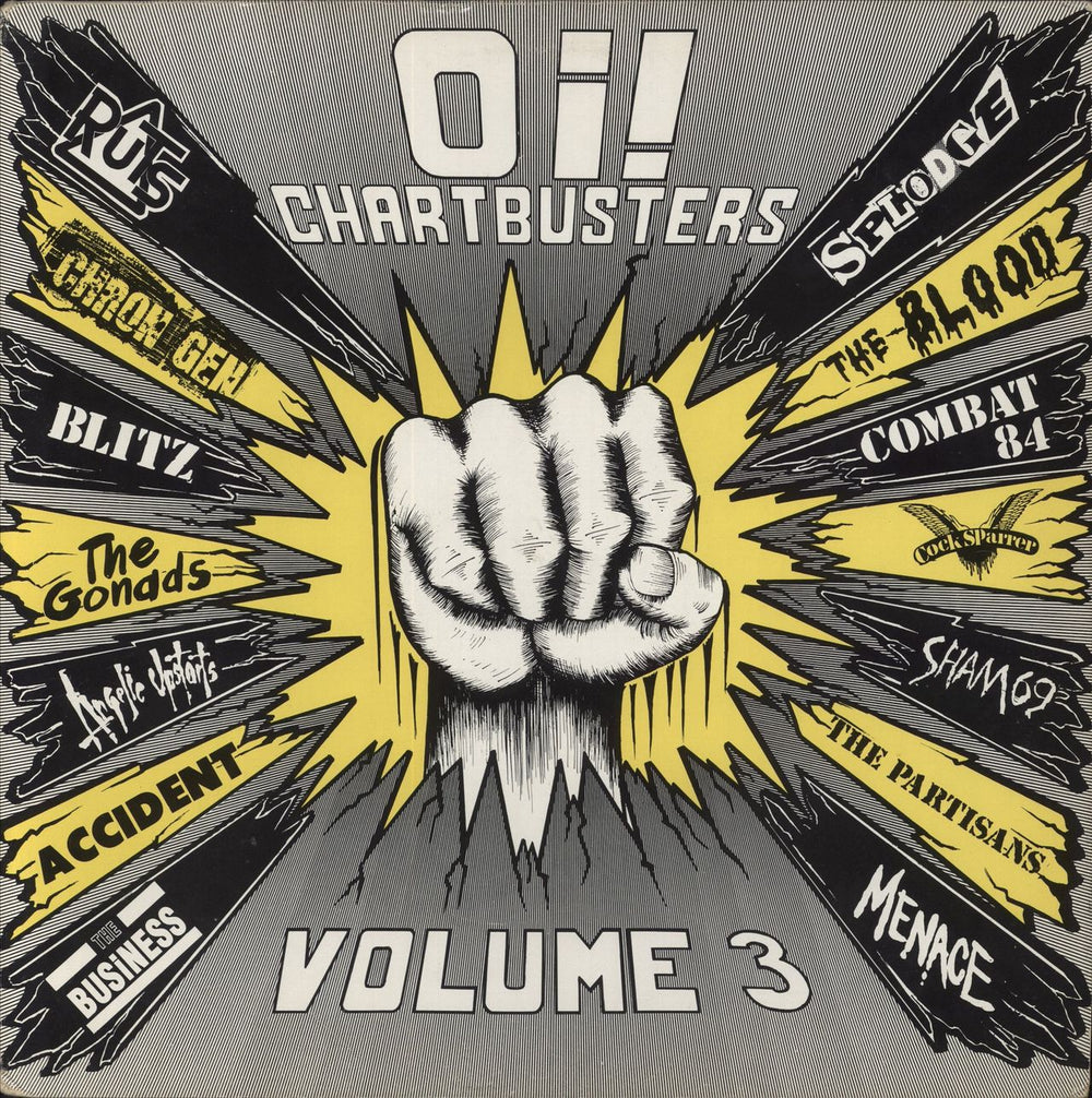 Various-Punk & New Wave Oi! Chartbusters Volume 3 UK vinyl LP album (LP record) LINKLP034