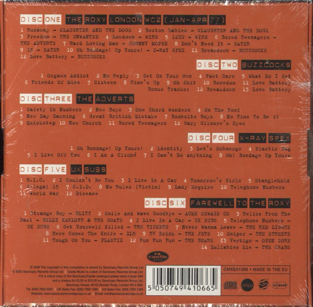 Various-Punk & New Wave The Roxy London WC2 - A Live Punk Box Set - Sealed UK CD Album Box Set 5050749410665