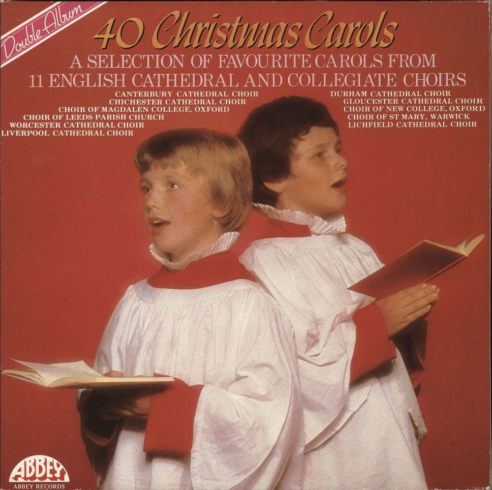 Various-Religious 40 Christmas Carols UK 2-LP vinyl record set (Double LP Album) LPB820