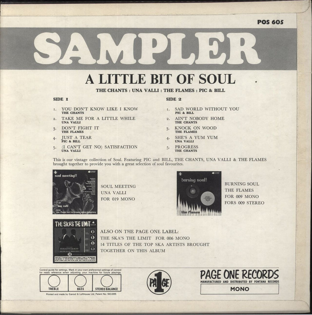 Various-Soul & Funk A Little Bit Of Soul UK vinyl LP album (LP record)