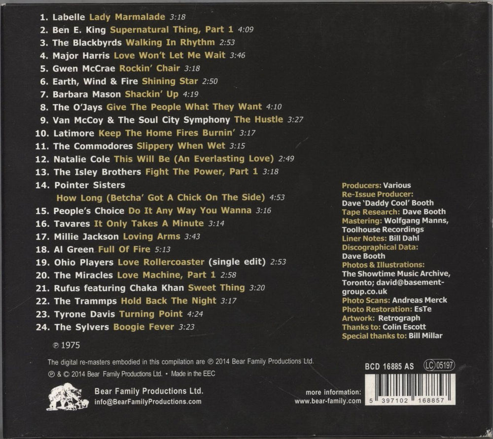 Various-Soul & Funk Sweet Soul Music 1975 - 24 Scorching Classics From 1975 German CD album (CDLP) 5397102168857