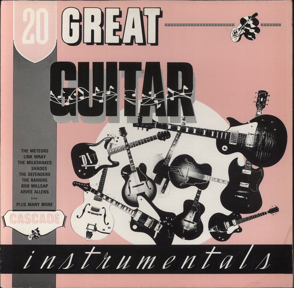 Various-Surf & Instrumental 20 Great Guitar Instrumentals UK vinyl LP album (LP record) DROP1006