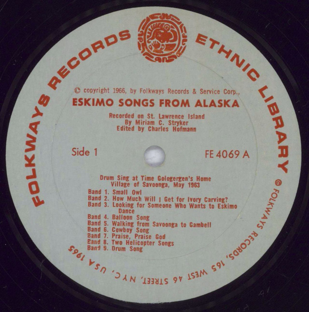 Various-World Music Eskimo Songs From Alaska US vinyl LP album (LP record) VRWLPES833752