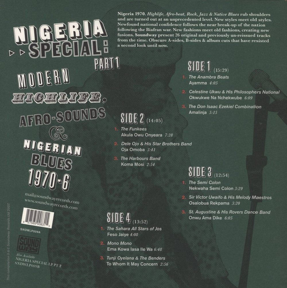 Various-World Music Nigeria Special: Part 1 [Modern Highlife, Afro-Sounds & Nigerian Blues 1970-76] - 180g UK 2-LP vinyl record set (Double LP Album) 827565008315