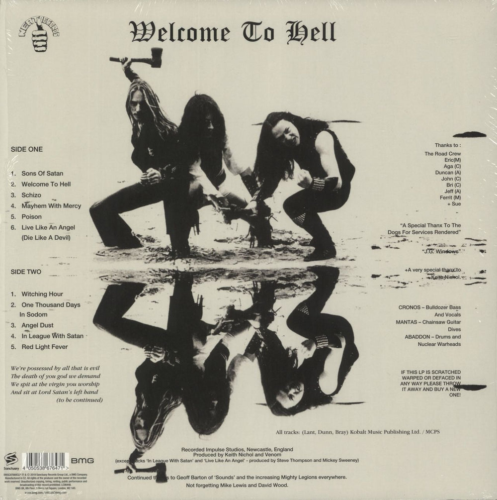 Venom Welcome To Hell UK vinyl LP album (LP record) 4050538676471