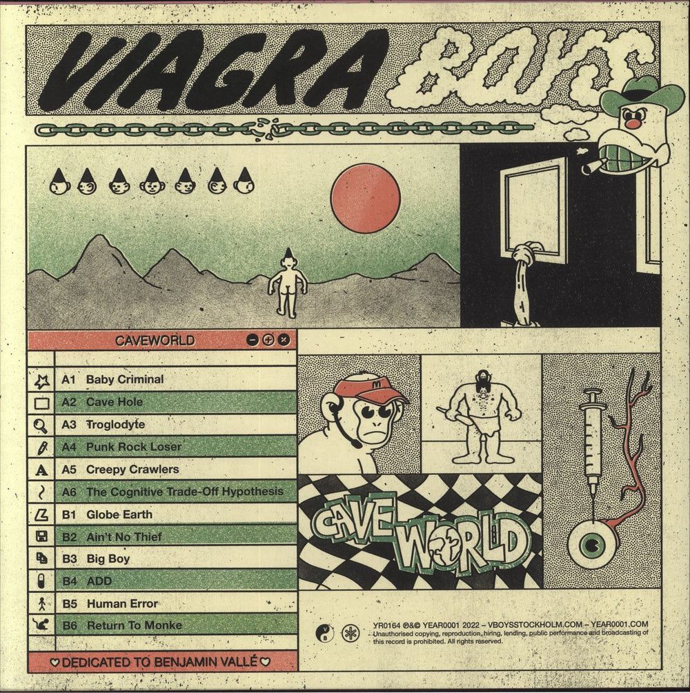 Viagra Boys Cave World - Green Vinyl UK vinyl LP album (LP record)