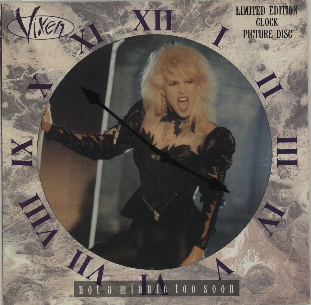 Vixen Not A Minute Too Soon UK 12" vinyl picture disc (12 inch picture record) 12MTPD93