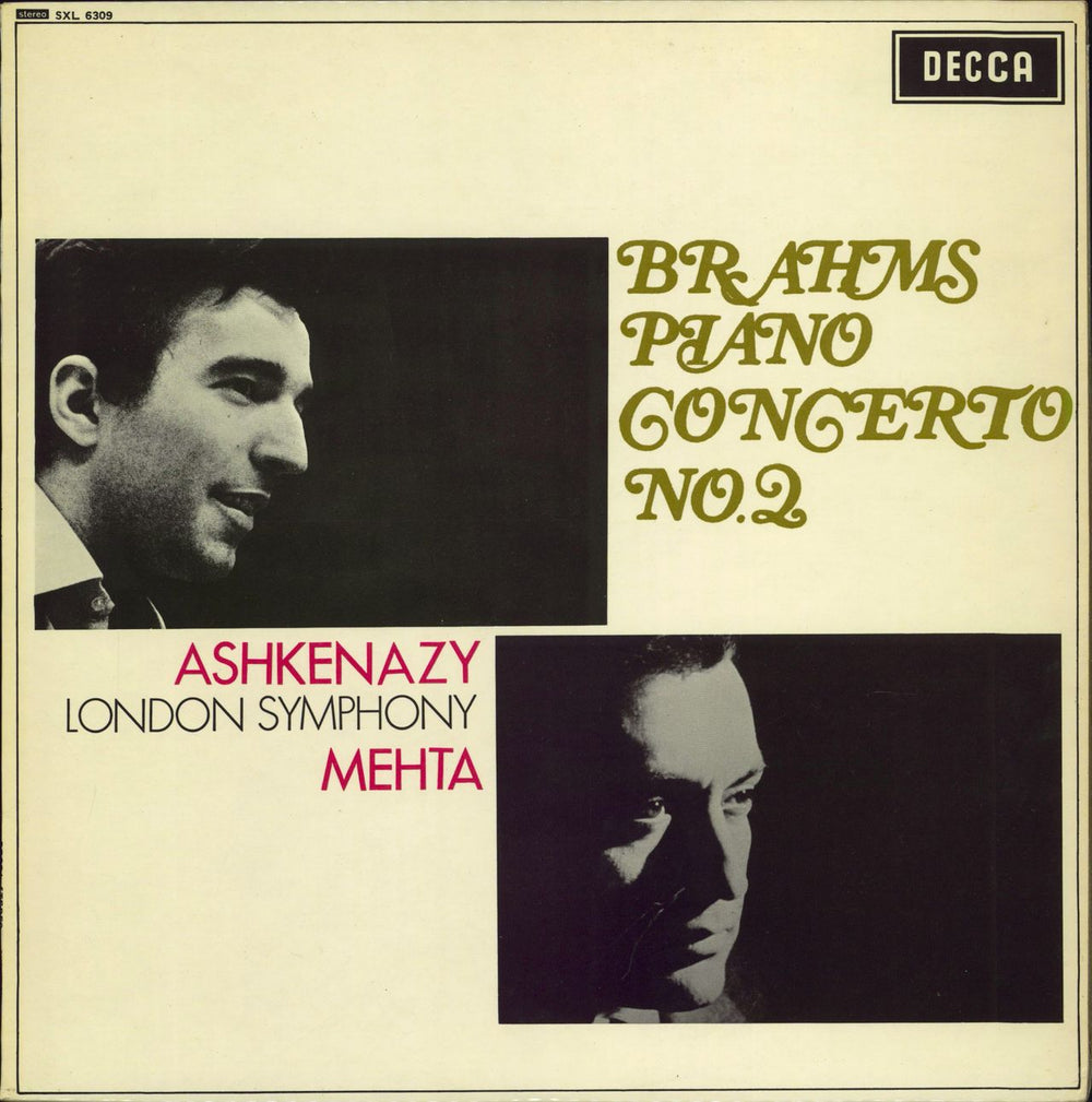 Vladimir Ashkenazy Brahms: Piano Concerto No. 2 in B Flat, Op.83 UK vinyl LP album (LP record) SXL6309