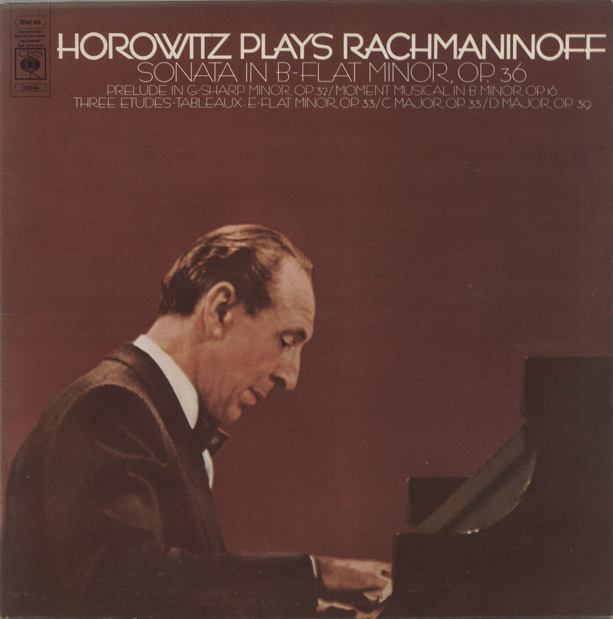Vladimir Horowitz Horowitz Plays Rachmaninoff UK Vinyl LP