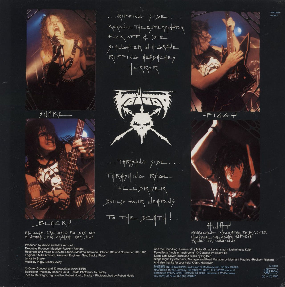 Voivod Rrröööaaarrr German vinyl LP album (LP record)