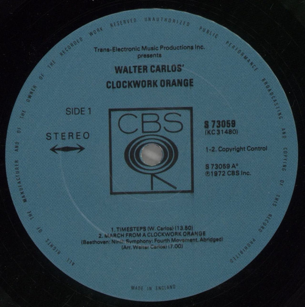 Walter Carlos Walter Carlos' Clockwork Orange - stickered UK vinyl LP album (LP record) WCLLPWA312791