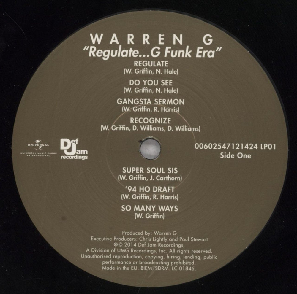 Warren G Regulate... G Funk Era - 20th Anniversary Edition US 2-LP vinyl record set (Double LP Album) WRN2LRE839721