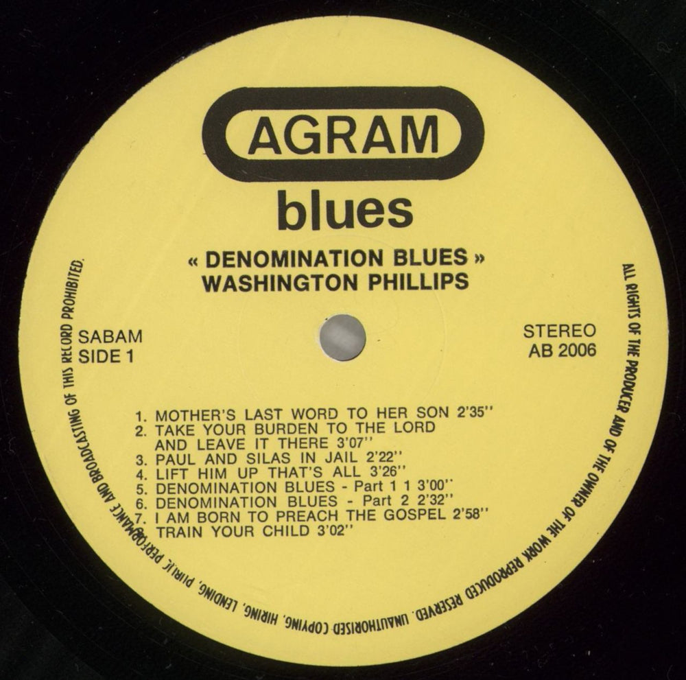 Washington Phillips Denomination Blues Belgian vinyl LP album (LP record) WFXLPDE577843