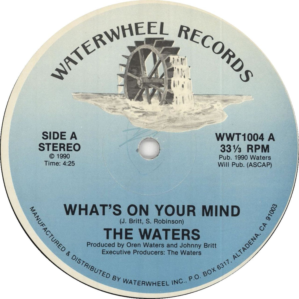 Waters What's On Your Mind US 12" vinyl single (12 inch record / Maxi-single)