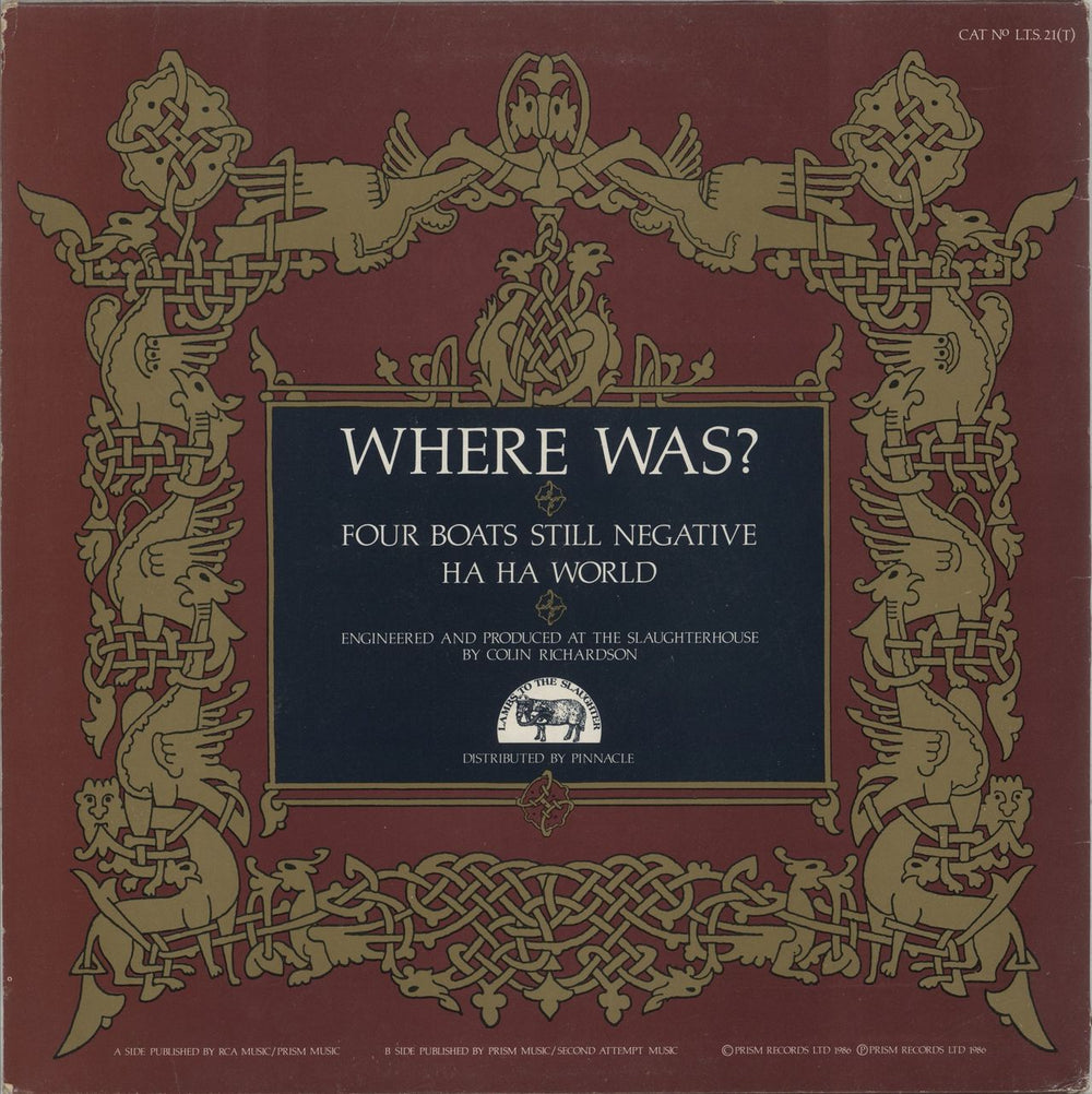 Wayne Hussey Where Was? UK 12" vinyl single (12 inch record / Maxi-single)