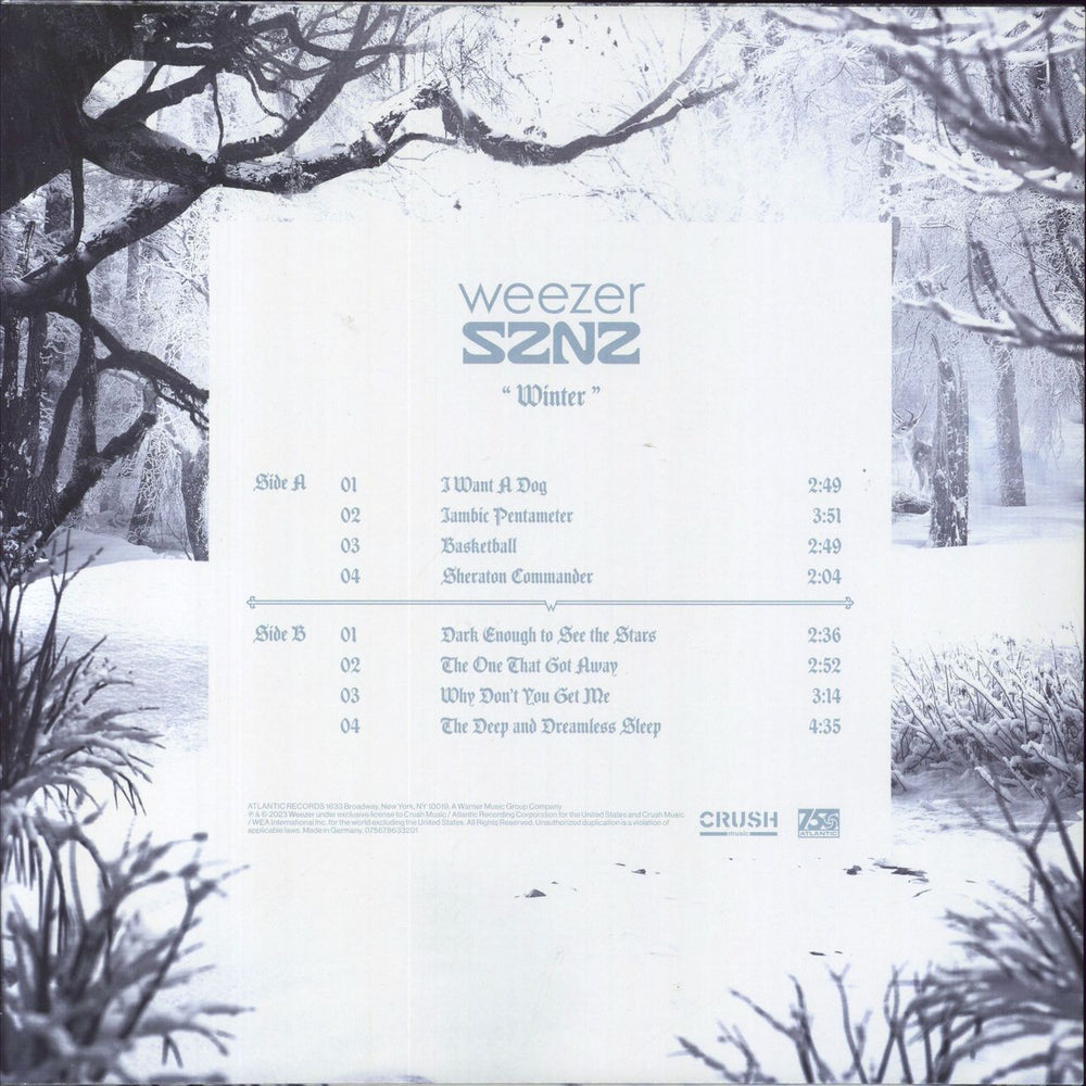 Weezer SZNZ: Winter - Sealed UK 12" vinyl single (12 inch record / Maxi-single) 075678633201