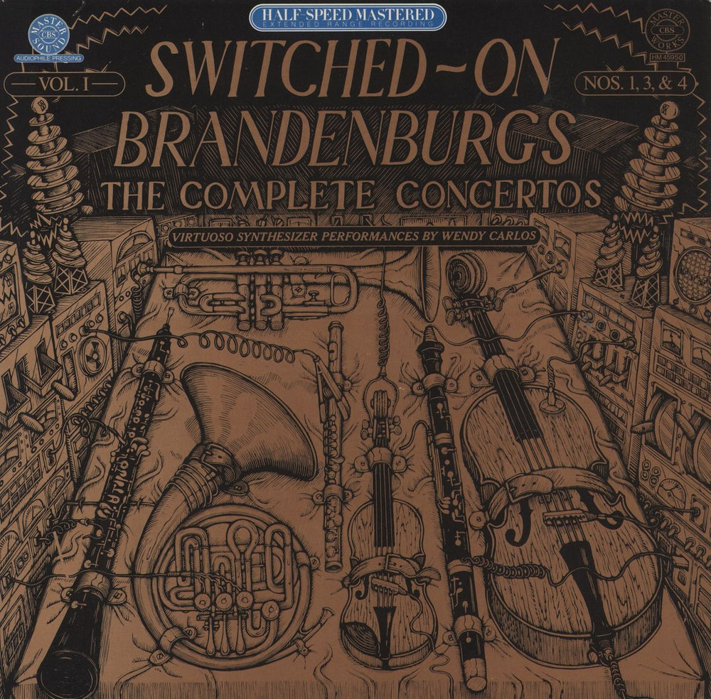 Wendy Carlos Switched-On Brandenburgs: The Complete Concertos - Half-Speed Mastered US Promo vinyl LP album (LP record) HM45950