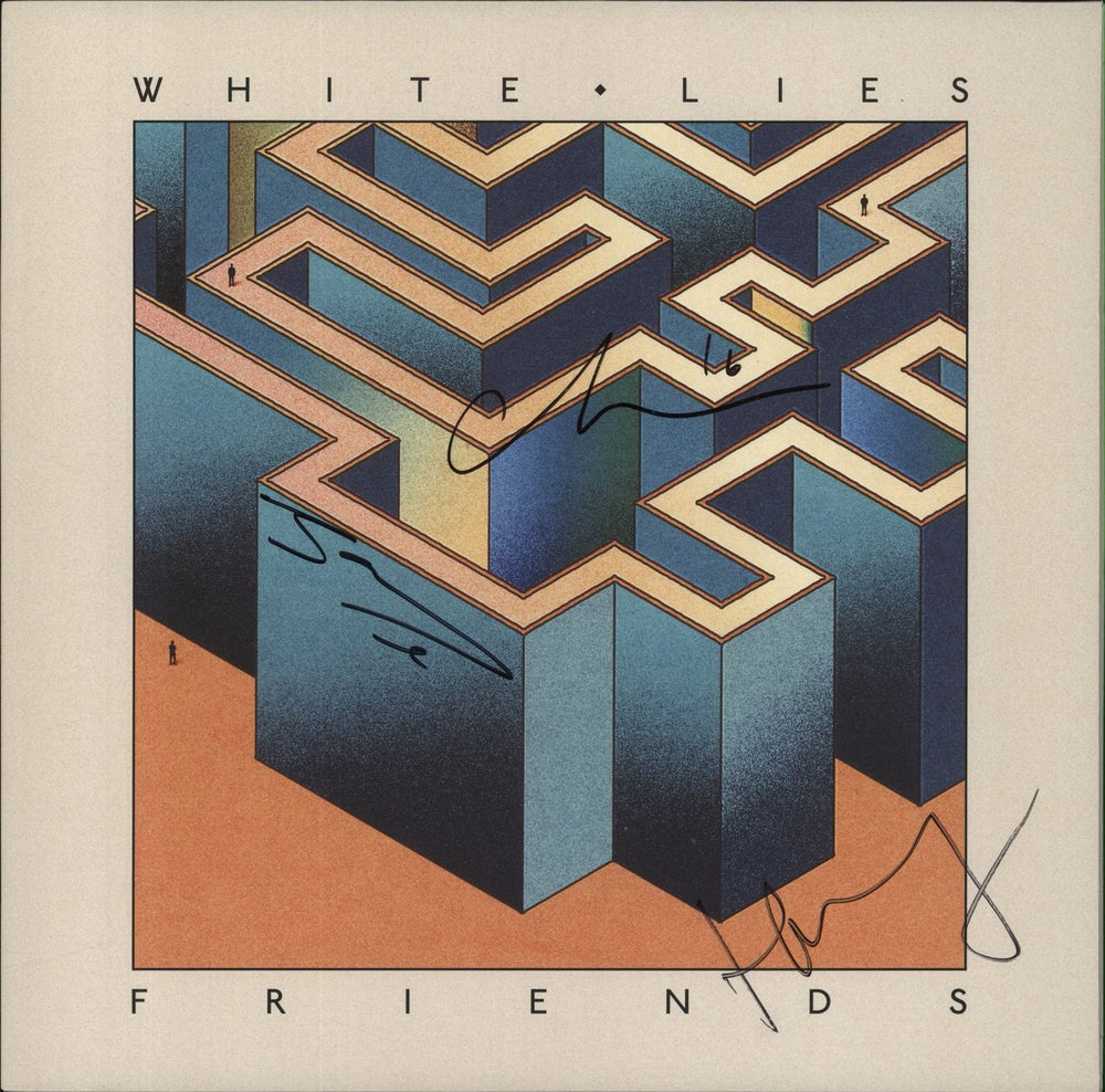 White Lies Friends - Autographed UK vinyl LP album (LP record) 538225511