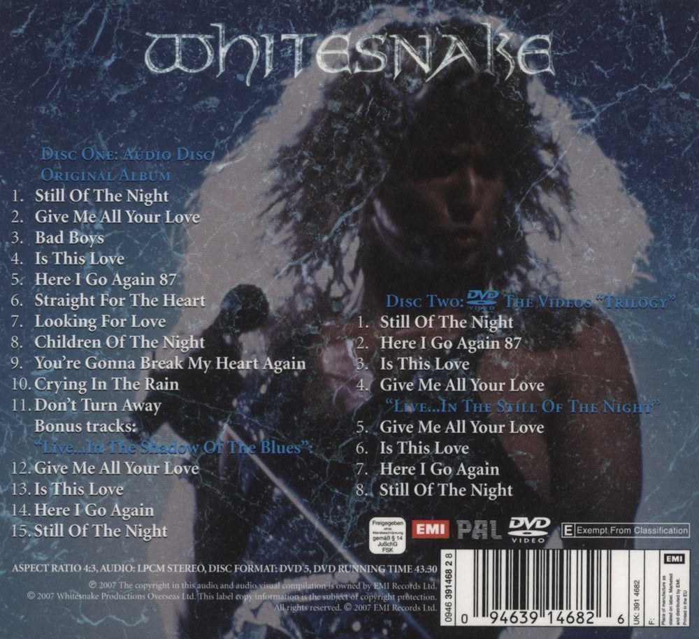 Whitesnake 1987 - 20th Anniversary Collectors Edition UK 2-disc CD/DVD set 094639146826