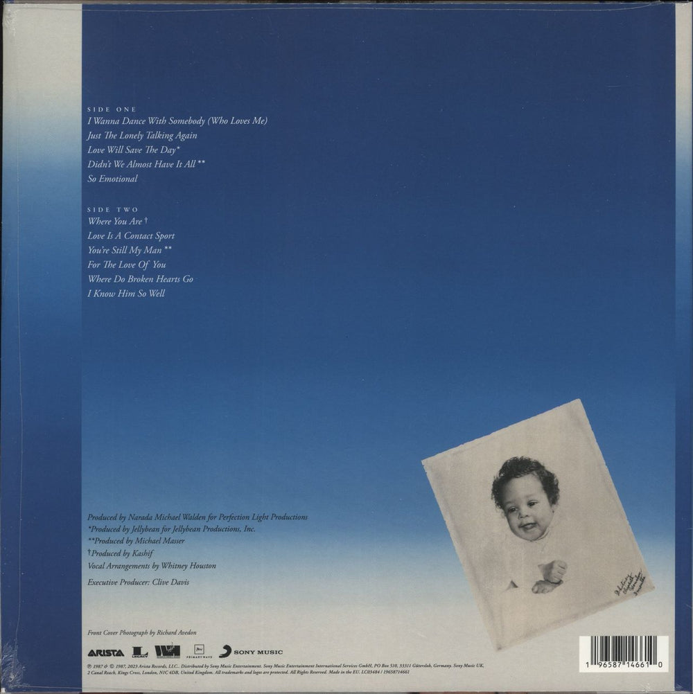 Whitney Houston Whitney - Sky Blue Vinyl UK vinyl LP album (LP record) HOULPWH863750