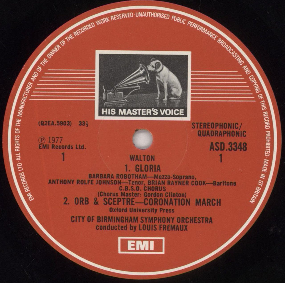 William Walton Te Deum, Gloria - Quad UK vinyl LP album (LP record) WCFLPTE482643