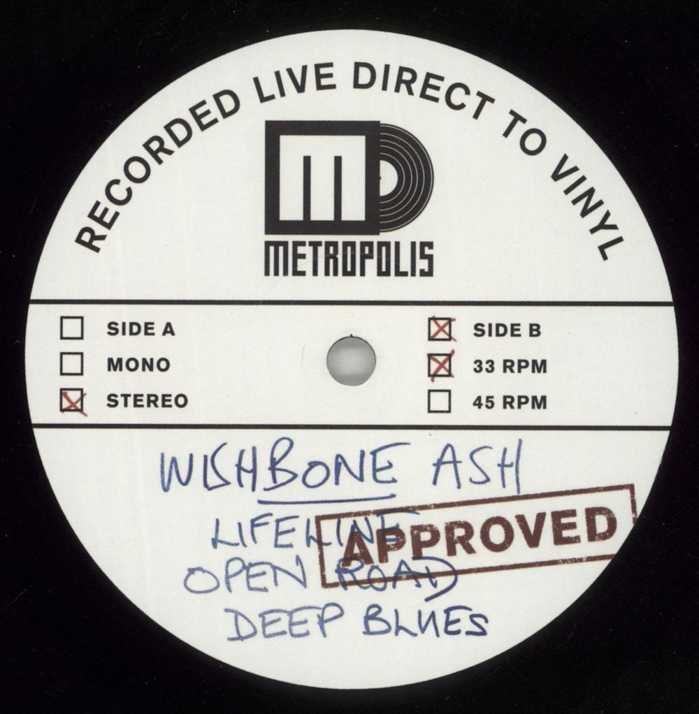 Wishbone Ash Live At Metropolis 16/05/15 UK vinyl LP album (LP record) WSHLPLI867467