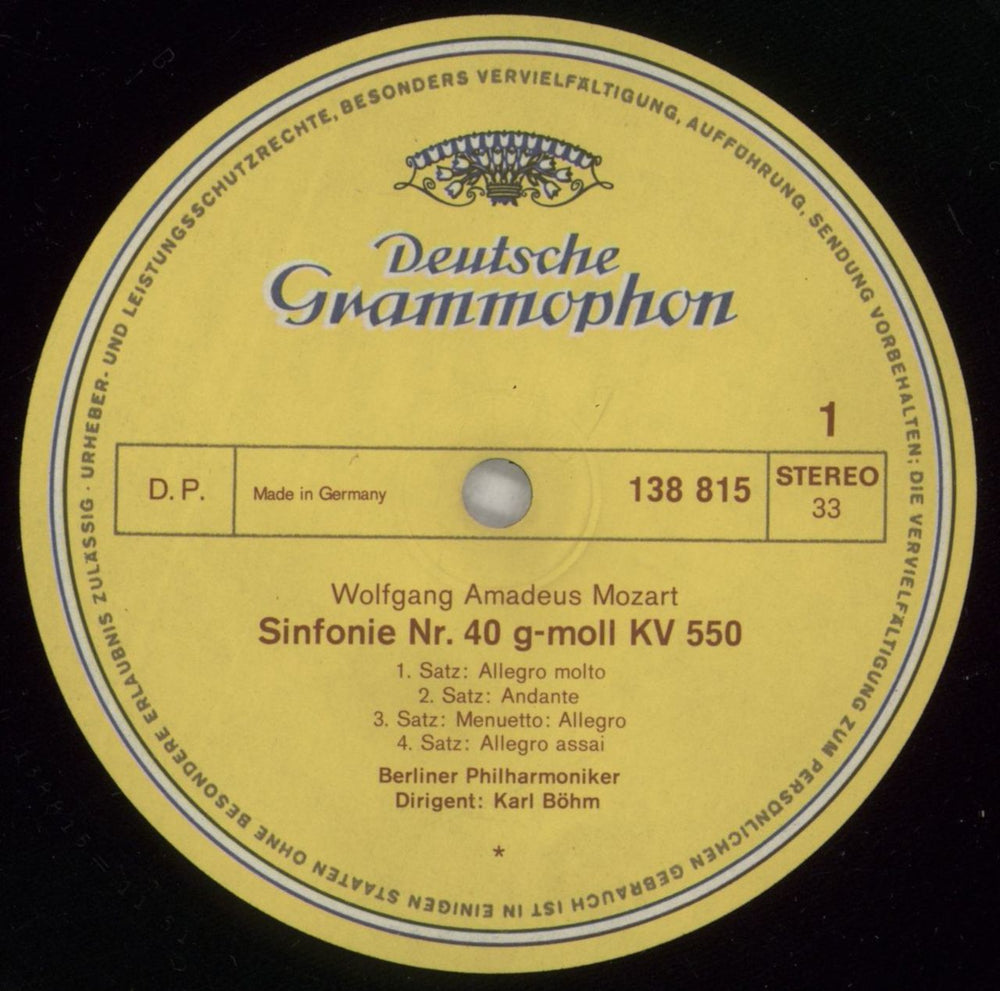 Wolfgang Amadeus Mozart Symphonien Nr. 40 G-moll & Nr. 41 'Jupiter' German vinyl LP album (LP record) WZMLPSY877313