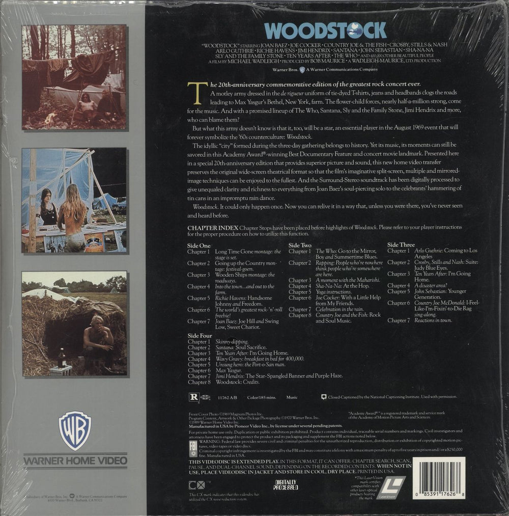 Woodstock Woodstock - Sealed US laserdisc / lazerdisc 085391176268