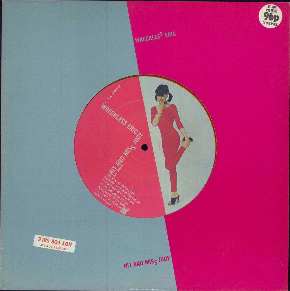Wreckless Eric Hit And Miss Judy - Orange Translucent UK 12" vinyl single (12 inch record / Maxi-single) S12BUY49