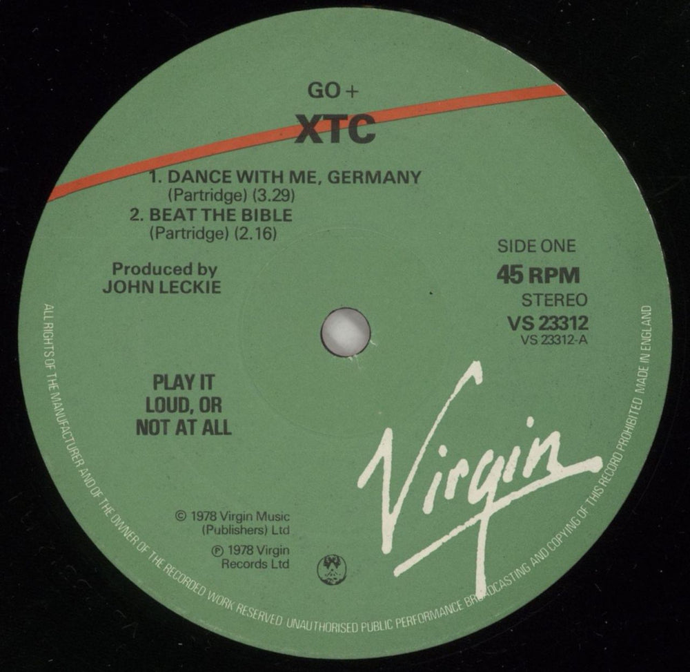 XTC Go+ UK 12" vinyl single (12 inch record / Maxi-single) XTC12GO526072