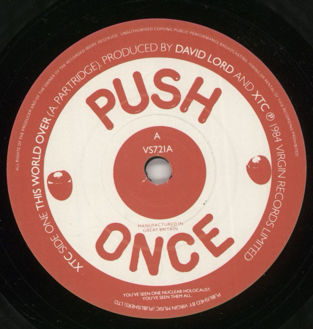 XTC This World Over + Postcards UK 7" vinyl single (7 inch record / 45) XTC07TH07595