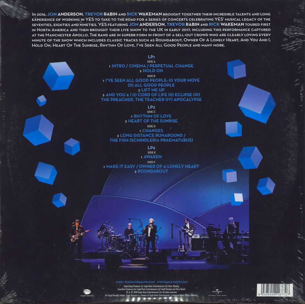 Yes 50th Anniversary Live At The Apollo UK 3-LP vinyl record set (Triple LP Album) 5034504167728