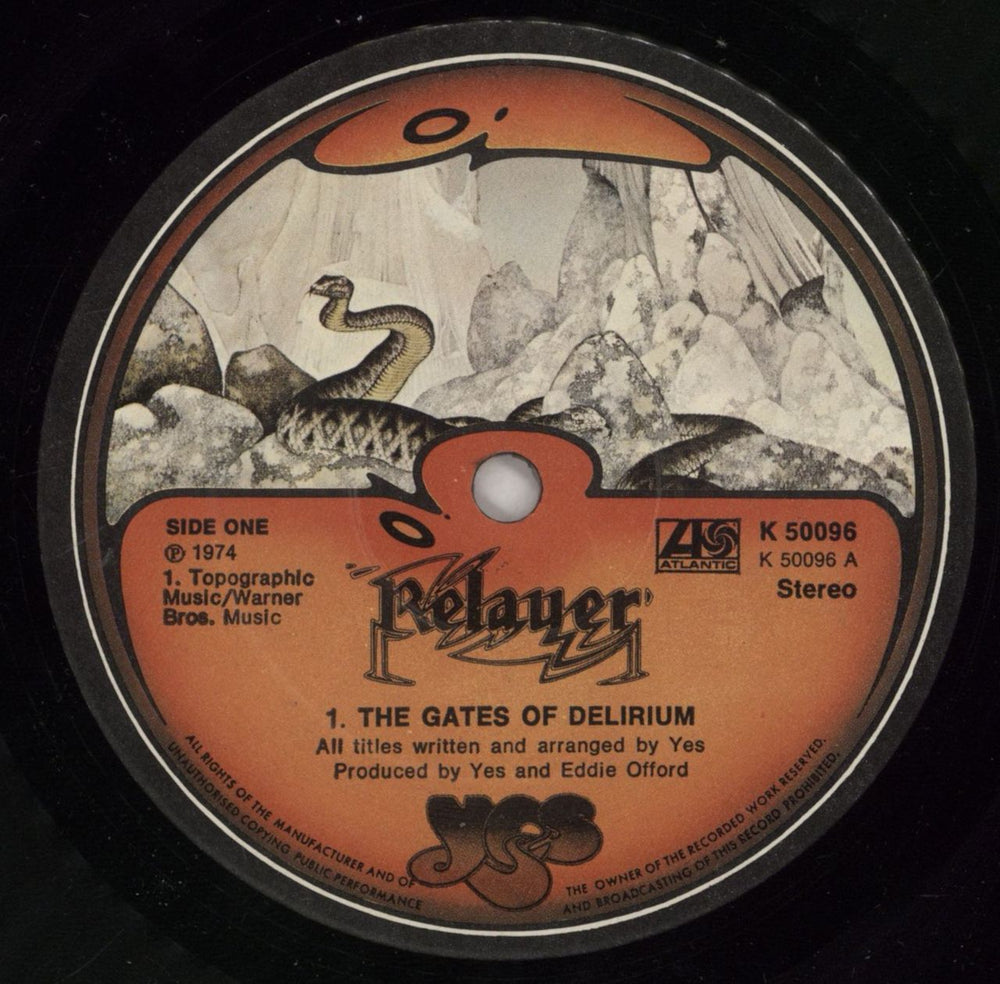 Yes Relayer - 3rd UK vinyl LP album (LP record) YESLPRE601292