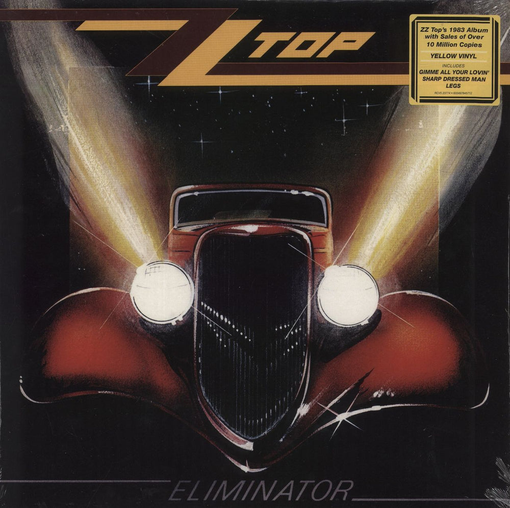 ZZ Top Eliminator - NAD2020 - Yellow Vinyl - Sealed UK vinyl LP album (LP record) 603497845712