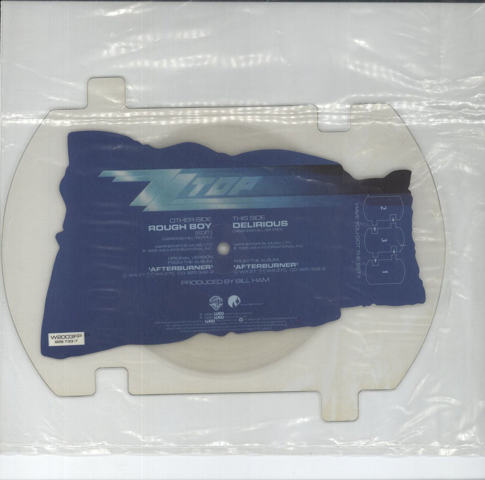 ZZ Top Sleeping Bag - Complete Set Of Interlocking Shapes UK shaped picture disc (picture disc vinyl record) Deleted