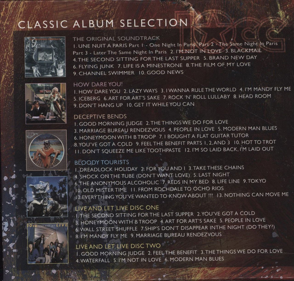 10cc Classic Album Selection - Hype Sticker UK 6-CD album set 602537049080