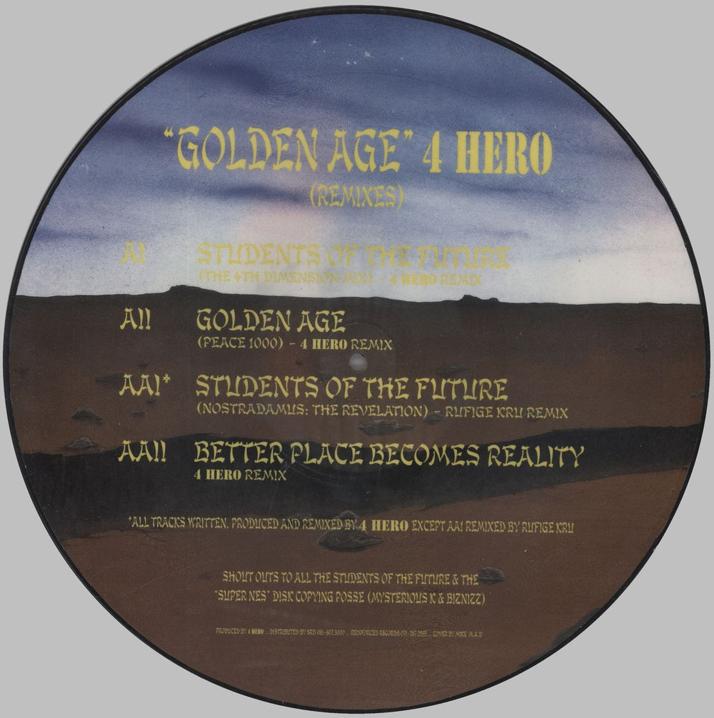 4 Hero Golden Age (Remixes) UK 12" vinyl picture disc (12 inch picture record)