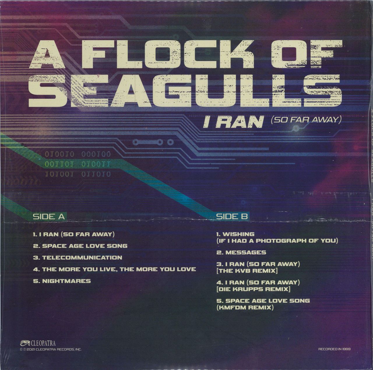A Flock Of Seagulls I Ran (So Far Away) - Pink with Blue Splatter US vinyl LP album (LP record) 889466239410