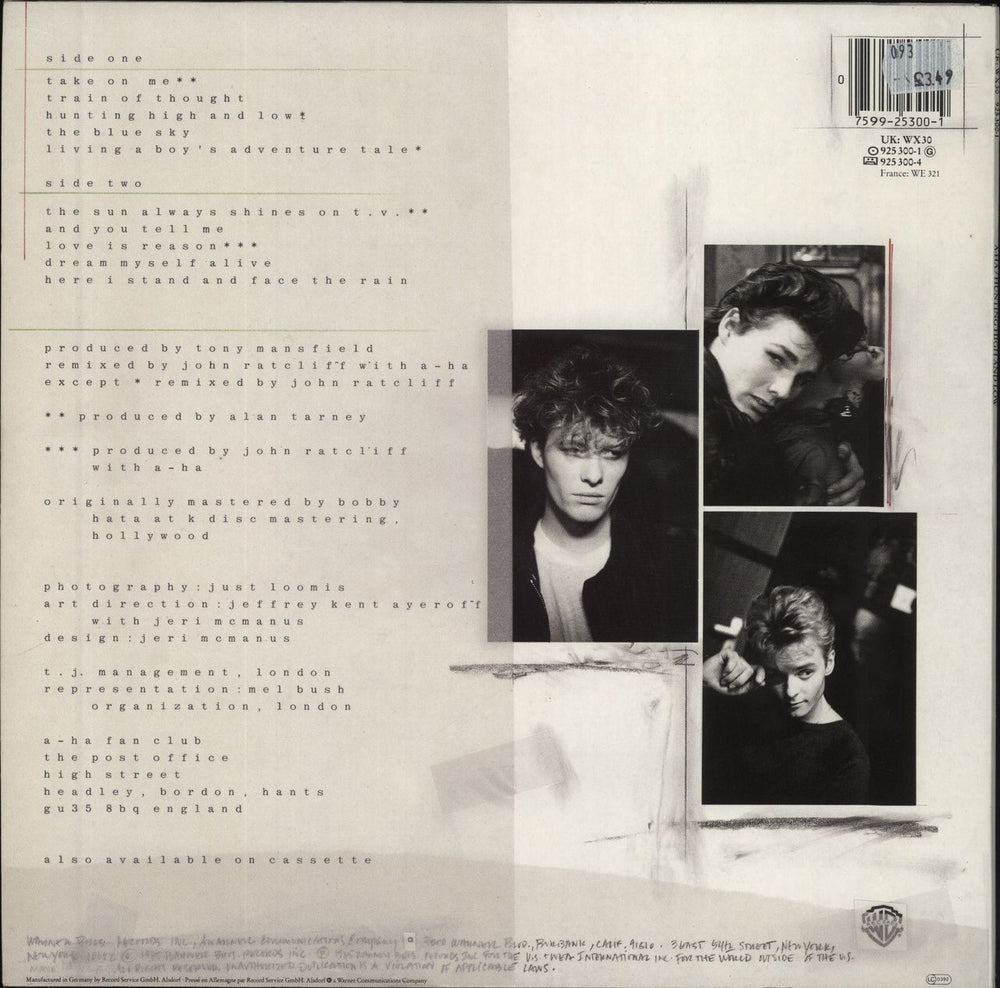 A-Ha Hunting High And Low UK vinyl LP album (LP record) 075992530019