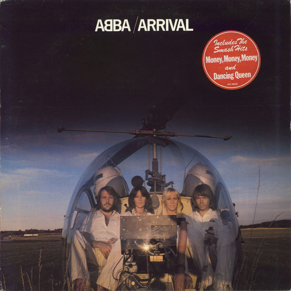 Abba Arrival - Red Stickered Sleeve UK vinyl LP album (LP record) EPC86018