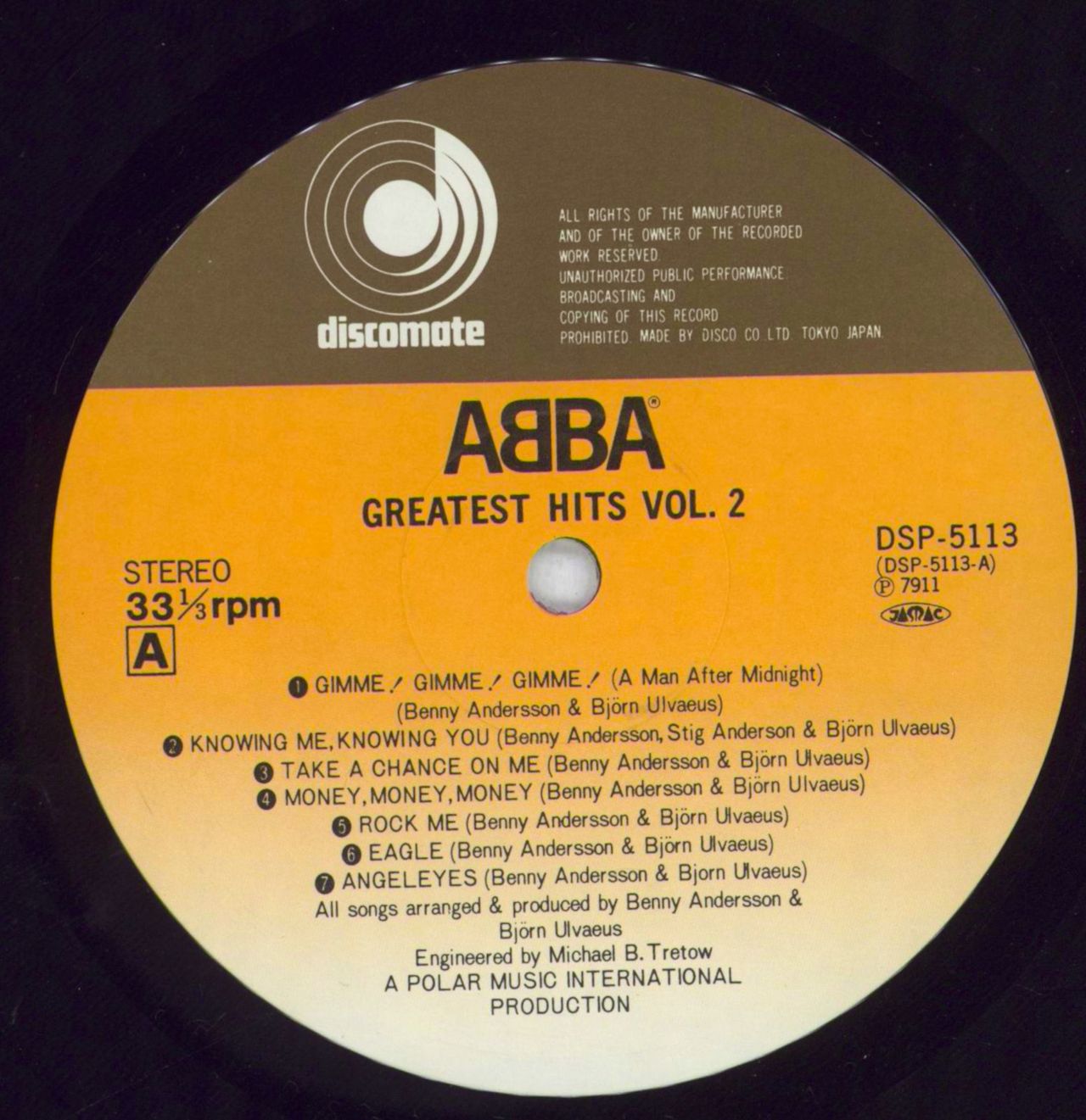 Abba Greatest Hits Vol. 2 + Obi & Flyer Japanese Vinyl LP