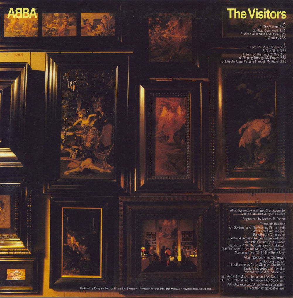 Abba The Visitors Hong Kong vinyl LP album (LP record)
