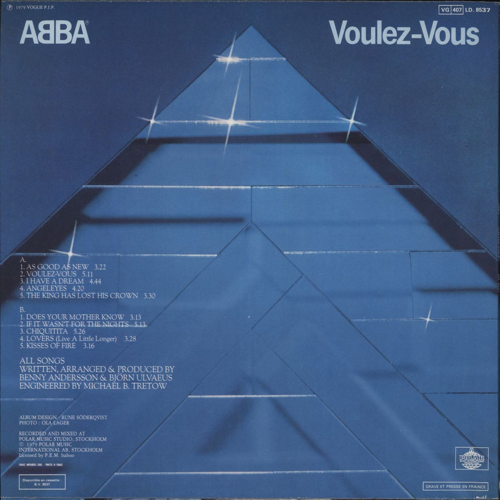 Abba Voulez-Vous French vinyl LP album (LP record)