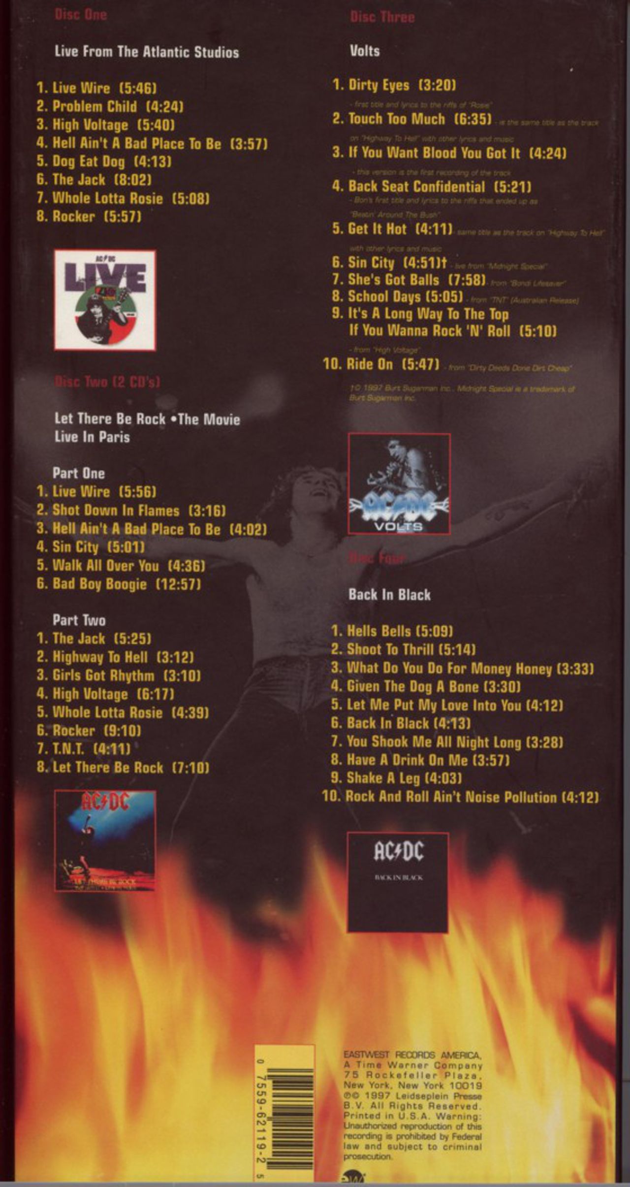AC/DC Bonfire - 5 Box Cd album box set RareVinyl.com