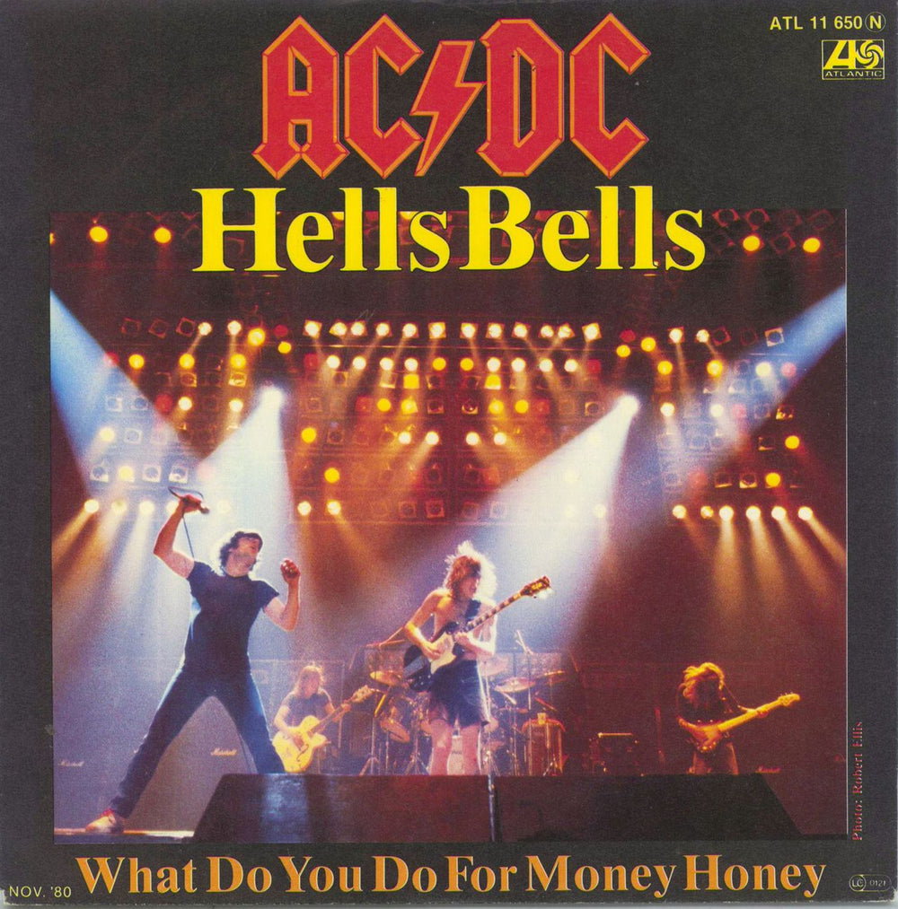 AC/DC Hells Bells German 7" vinyl single (7 inch record / 45) ATL11650