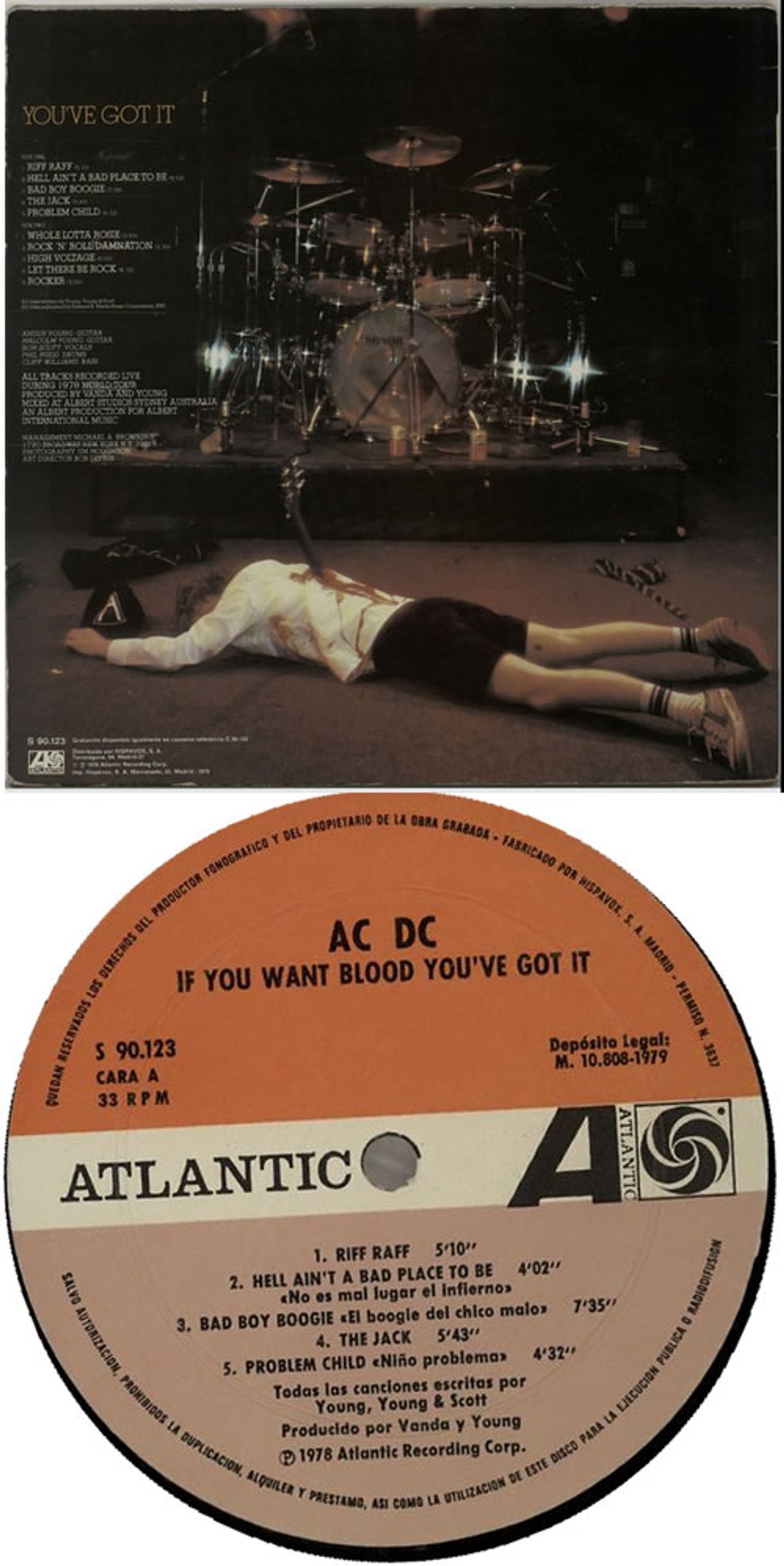 AC/DC If You Want Blood Spanish Vinyl LP —